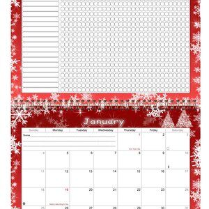 2027 Monthly Desktop/Wall Calendar/Planner - Habit Tracker - (Edition #029)